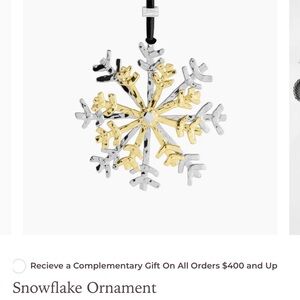 New in Box Michael Aram Snowflake Ornament